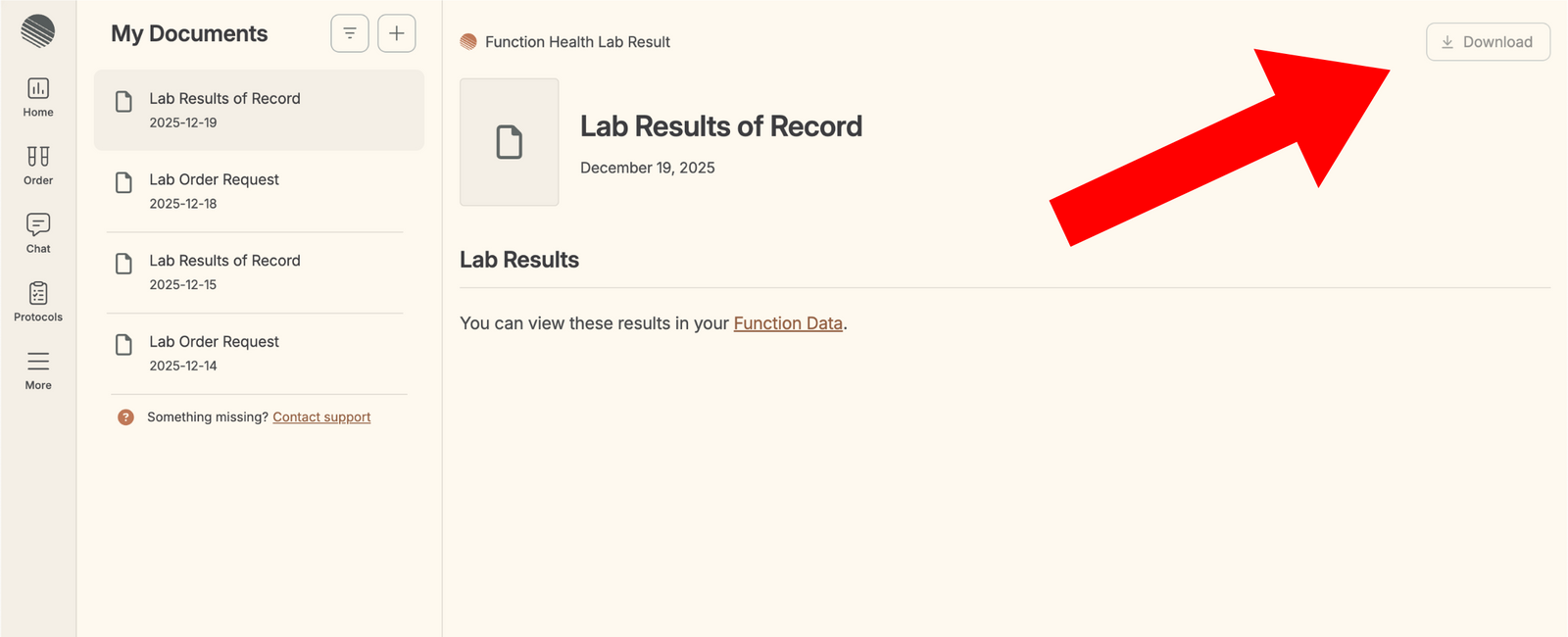 Download from Function Health